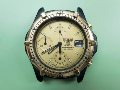 Heuer 266.006-1 quartz with Dubios-Depraz 2000 chronograph module